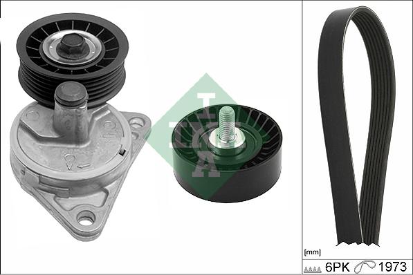 INA 529 0281 10 - Set curea transmisie cu caneluri aaoparts.ro
