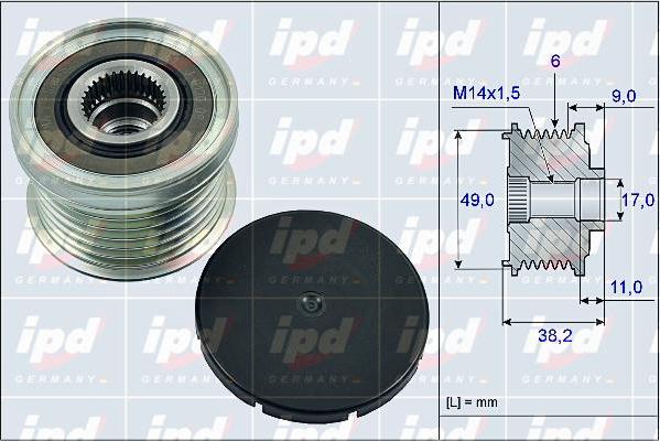 IPD 15-4004 - Fulie, alternator aaoparts.ro