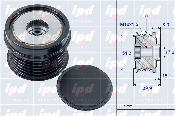 IPD 15-3907 - Fulie, alternator aaoparts.ro