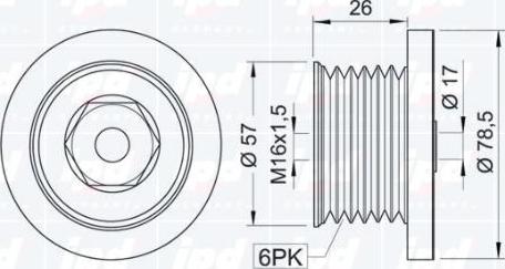 IPD 15-3313 - Fulie, alternator aaoparts.ro