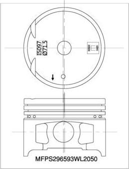 IZUMI MFPS296593WL2050 - Piston aaoparts.ro