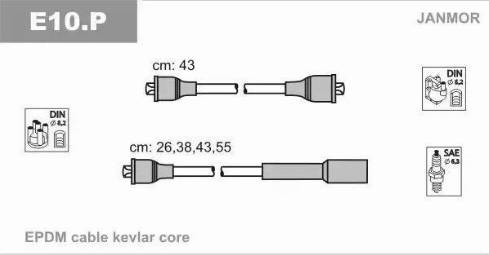 Janmor E10.P - Set cablaj aprinder aaoparts.ro