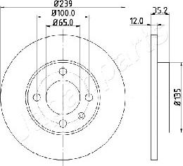 Japanparts DI-0938 - Disc frana aaoparts.ro