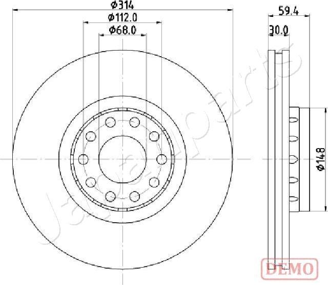 Japanparts DI-0924C - Disc frana aaoparts.ro