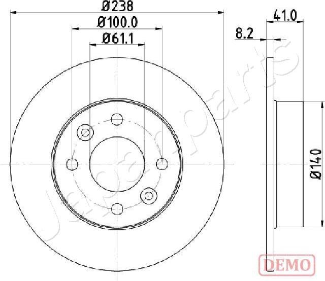 Japanparts DI-0700C - Disc frana aaoparts.ro