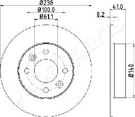 Japanparts DI-0700 - Disc frana aaoparts.ro