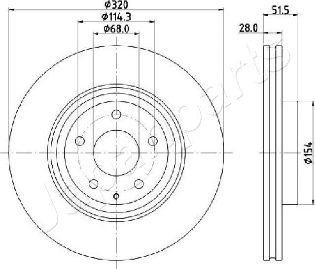 Japanparts DI-368C - Disc frana aaoparts.ro