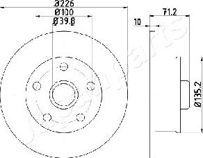 Japanparts DP-0923 - Disc frana aaoparts.ro