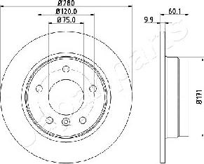 Japanparts DP-0107 - Disc frana aaoparts.ro
