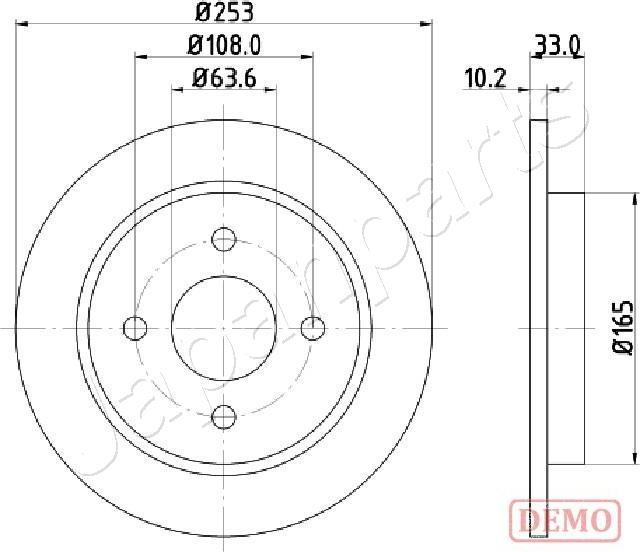 Japanparts DP-0303C - Disc frana aaoparts.ro