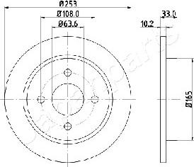 Japanparts DP-0303 - Disc frana aaoparts.ro
