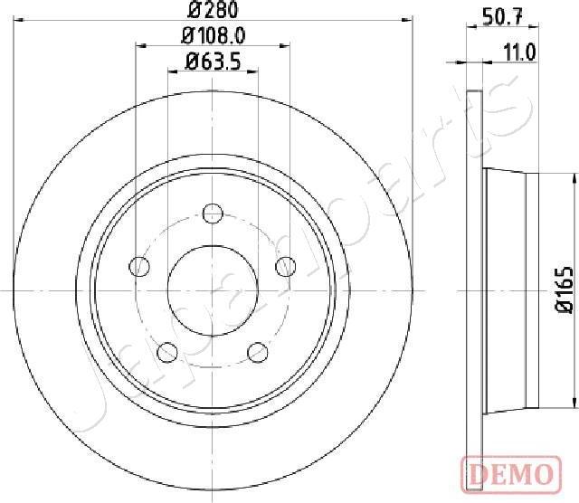 Japanparts DP-0302C - Disc frana aaoparts.ro