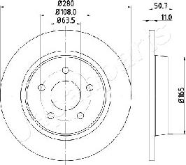 Japanparts DP-0302 - Disc frana aaoparts.ro