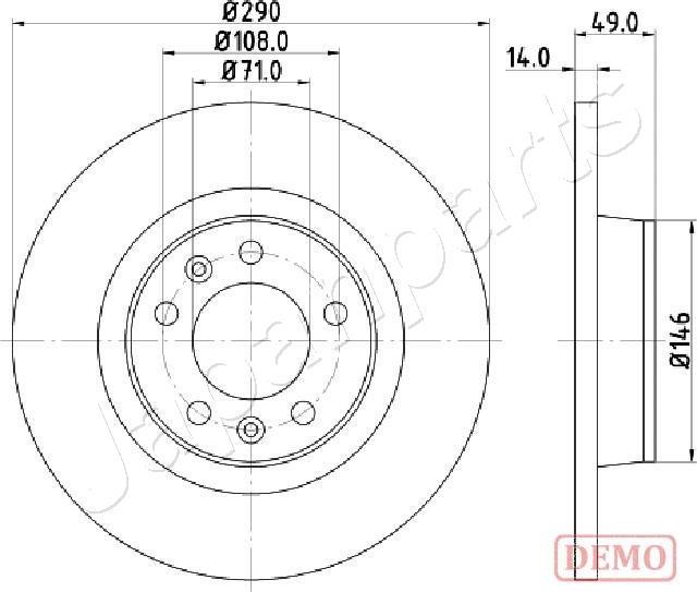 Japanparts DP-0612C - Disc frana aaoparts.ro