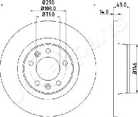 Japanparts DP-0612 - Disc frana aaoparts.ro