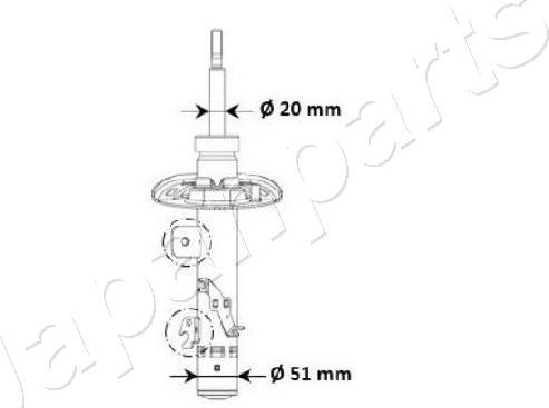 Japanparts MM-00975 - Amortizor aaoparts.ro