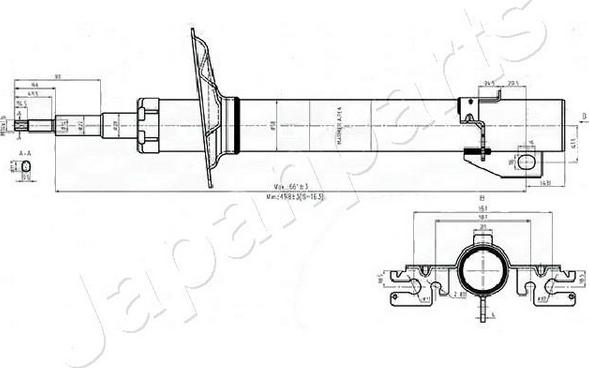 Japanparts MM-00552 - Amortizor aaoparts.ro