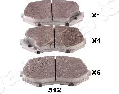 Japanparts PA-512AF - Set placute frana,frana disc aaoparts.ro