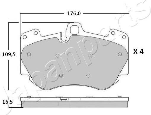Japanparts PA-0919AF - Set placute frana,frana disc aaoparts.ro