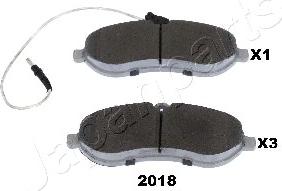 Japanparts PA-2018AF - Set placute frana,frana disc aaoparts.ro