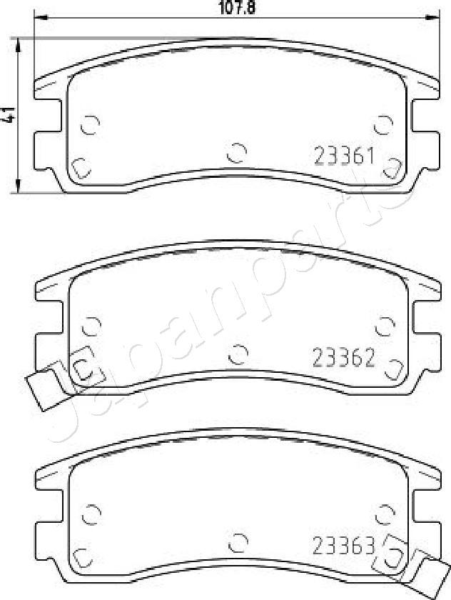 Japanparts PA-W20AF - Set placute frana,frana disc aaoparts.ro