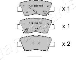 Japanparts PP-H11AF - Set placute frana,frana disc aaoparts.ro