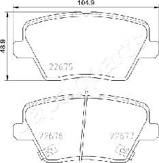 Japanparts PP-K15AF - Set placute frana,frana disc aaoparts.ro