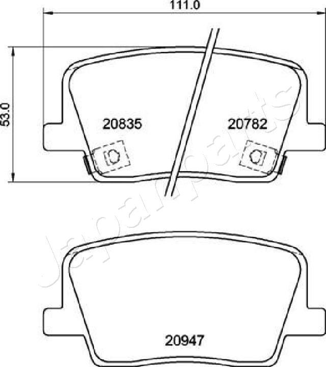 Japanparts PP-S03AF - Set placute frana,frana disc aaoparts.ro