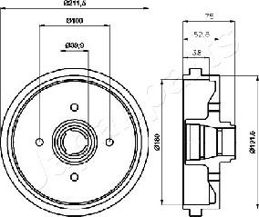Japanparts TA-0901 - Tambur frana aaoparts.ro