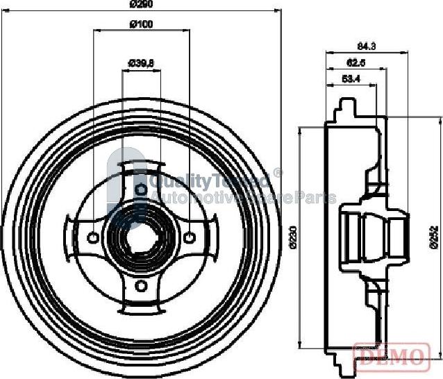 Japanparts TA0913JM - Tambur frana aaoparts.ro
