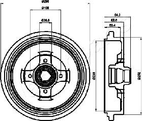 Japanparts TA-0913 - Tambur frana aaoparts.ro