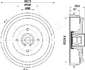 Japanparts TA-0602 - Tambur frana aaoparts.ro
