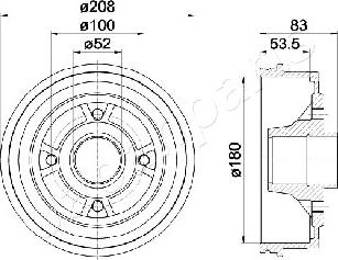 Japanparts TA-0709 - Tambur frana aaoparts.ro