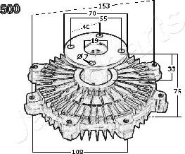 Japanparts VC-500 - Cupla, ventilator radiator aaoparts.ro