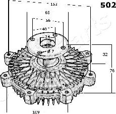 Japanparts VC-502 - Cupla, ventilator radiator aaoparts.ro