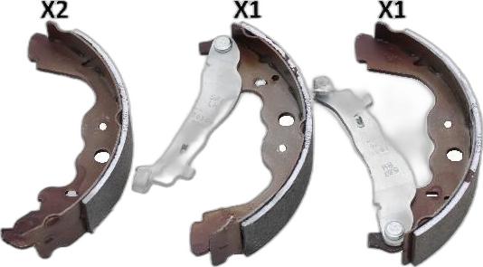 Japko 55015 - Set saboti frana aaoparts.ro