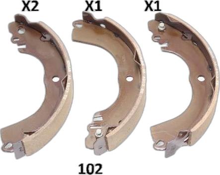 Japko 55102 - Set saboti frana aaoparts.ro