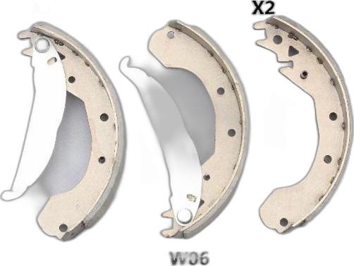 Japko 55W06 - Set saboti frana aaoparts.ro