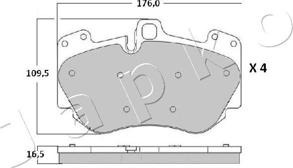 Japko 500919 - Set placute frana,frana disc aaoparts.ro