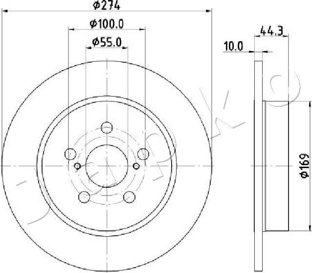 Japko 61271C - Disc frana aaoparts.ro