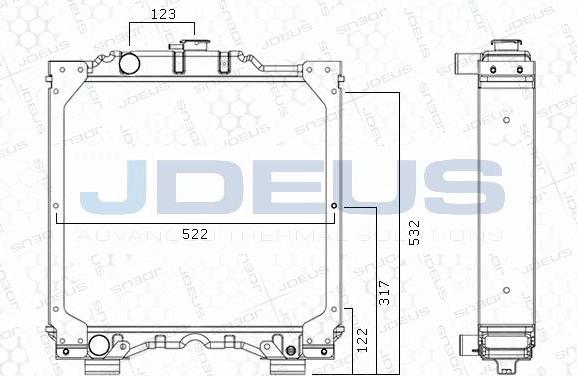 Jdeus M-0600120 - Radiator, racire motor aaoparts.ro