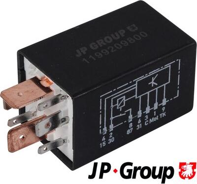 JP Group 1199209800 - Releu, pompa combustibil aaoparts.ro