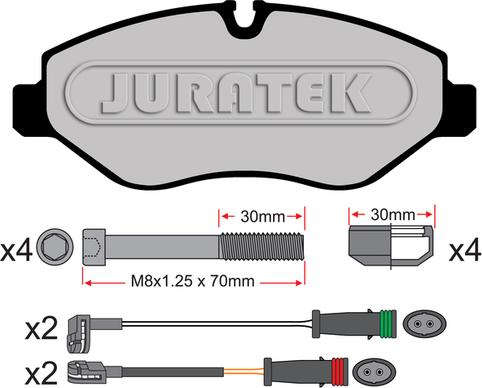 Juratek JCP115 - Set placute frana,frana disc aaoparts.ro