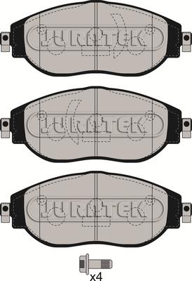 Juratek JCP8296 - Set placute frana,frana disc aaoparts.ro