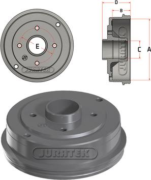 Juratek JDR085 - Tambur frana aaoparts.ro