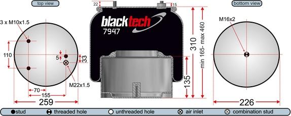 Juratek RML7947C9 - Burduf, suspensie pneumatica aaoparts.ro
