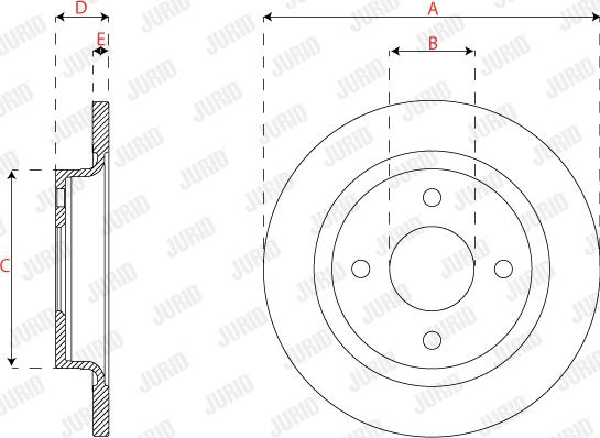 Jurid 563319JC-1 - Disc frana aaoparts.ro
