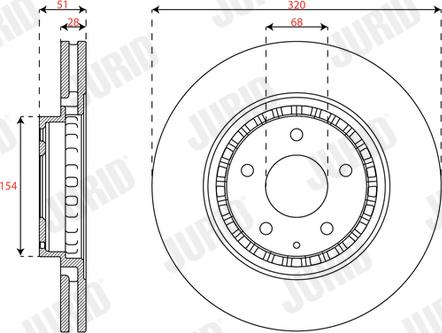 Jurid 563714JC - Disc frana aaoparts.ro
