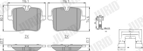 Jurid 574038J - Set placute frana,frana disc aaoparts.ro
