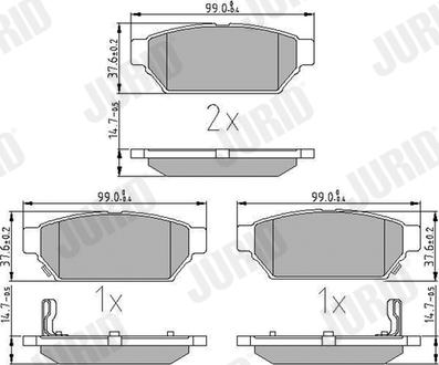 Jurid 571943J - Set placute frana,frana disc aaoparts.ro